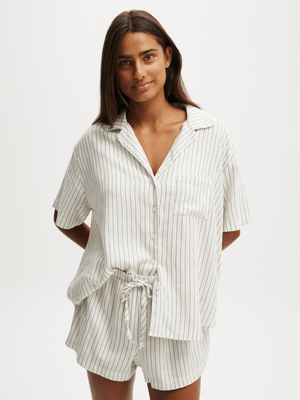 Women's Cotton On CREAM Body Woven Sleep Set