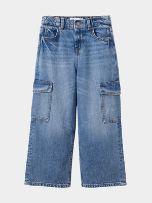 Cotton On Kids Blue Boy Super Baggy Jeans