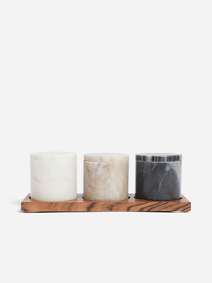 Jet Home Marble 4 Piece Pinch Pots