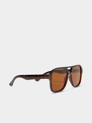 Men's Cotton On Brown The Law Sunglasses