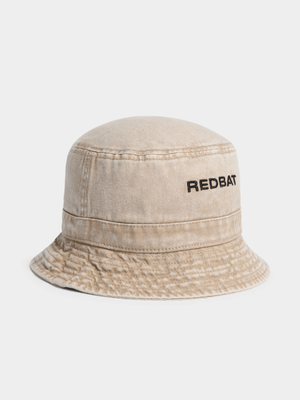 Redbat Unisex Embroidered Laundered Bucket Brown Hat