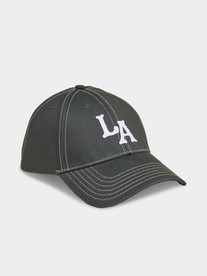 Men's Cotton On Grey 6 Panel Baseball Cap