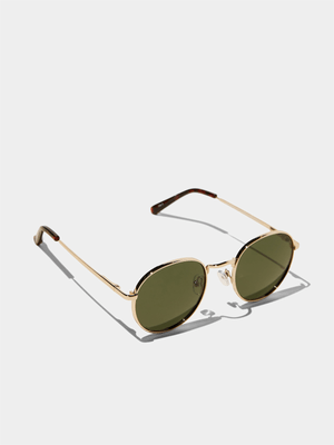 Men's Cotton On Gold Bellbrae Polarized Sunglasses