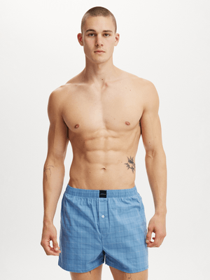 Men's Cotton On Blue Stretch Boxer Shorts