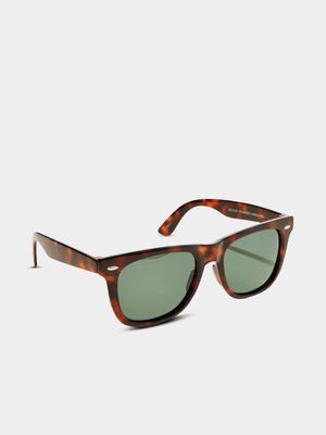 Men's Cotton On Brown Beckley Polarized Sunglasses