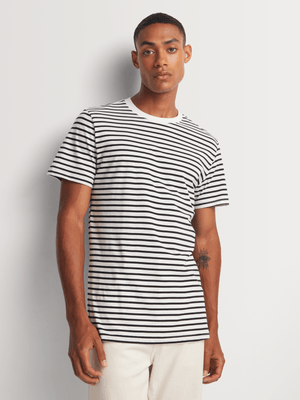 Men's Markham Horizontal Stripe Black/Milk T-Shirt