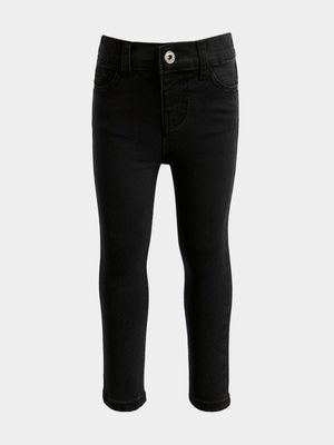 Younger Girl's Black Skinny Jeans