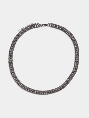 MKM Gunmetal Chunky Double Cuban Necklace