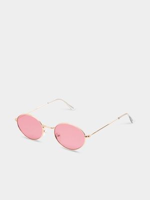 Men's Markham Oval Pink Sunglasses