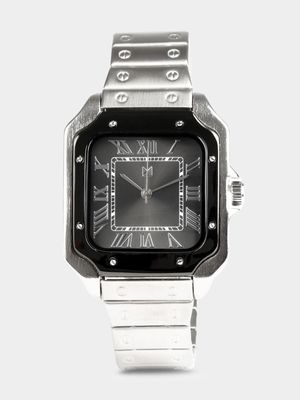 Men's Markham Roman Metal Silver Watch