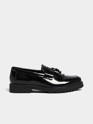 Men's Markham Fringe Tassle Black Loafer