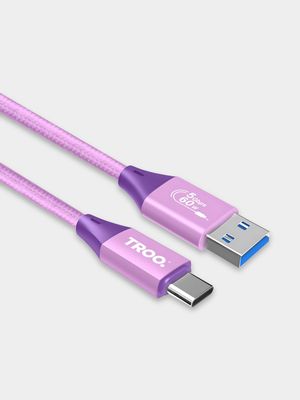 TROO Certified Fast Charge 60W USB TypeC Braided Cable