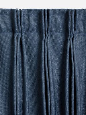 Jet Home Navy Chloe Blockout Taped Curtain 230x218