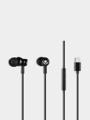 Volkano Prism 2.0 Series Type-C Black Earphones