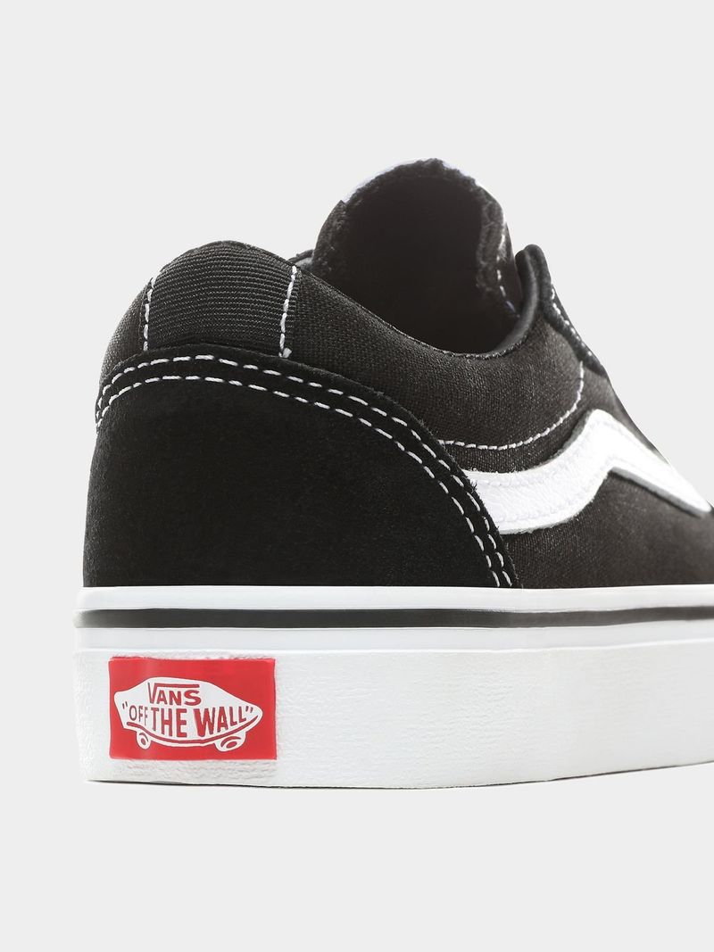 Junior Grade School Vans Ward Black White Shoes