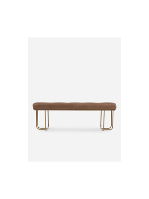 Monroe Bench Codiac Taupe Leather