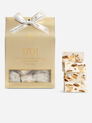 1701 nougat salted caramel brittle & macadamia 160g