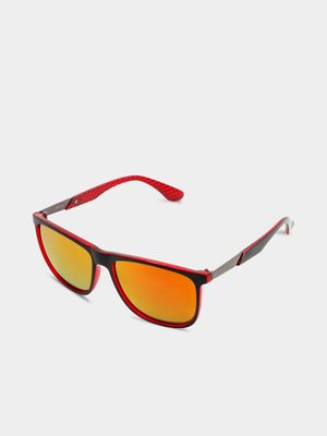 Men's Markham Casual Lounger Red Sunglasses