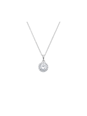 Cheté Platinum & Sterling Silver Diamondlite Cubic Zirconia Halo Pendant