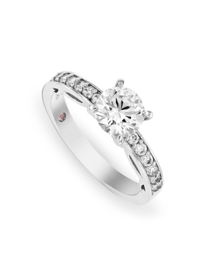 Cheté Sterling Silver with Platinum finish Diamondlite Cubic Zirconia Ring