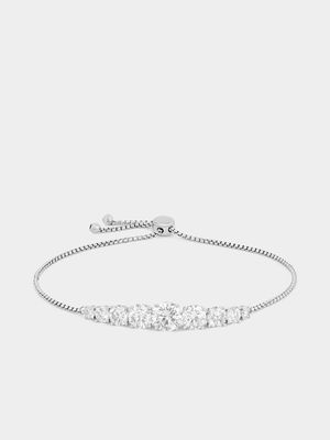 Cheté Sterling Silver Cubic Zirconia Graduated Bracelet