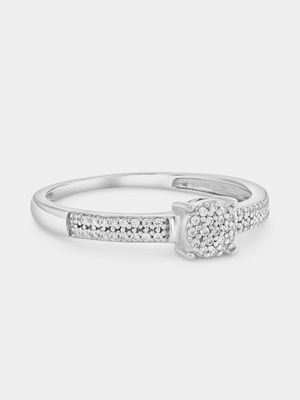 White Gold Diamond Round Pavé Ring