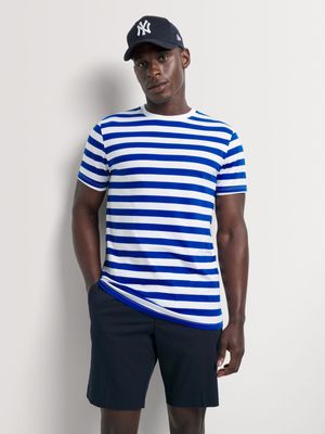 Men's Markham Horizontal Striped Blue/White T-Shirt