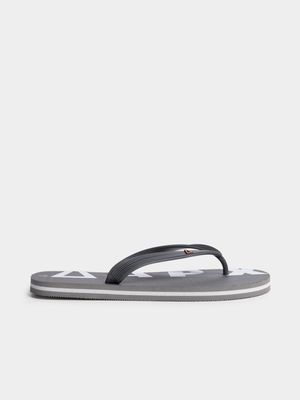 APX Stripe Printed Step Up Grey/White Flip-Flop