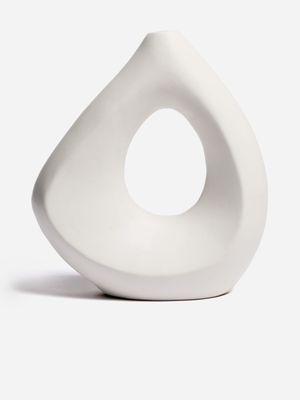 Jet Home White Organic Ring Shaped Vase