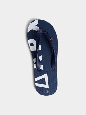 APX Stripe Printed Step Up Navy/White Flip-Flop