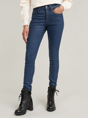 G-Star Women's Lhana Skinny Coated Blue Jeans