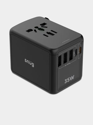 SNUG 5 Port Universal Travel Adapter – 35W