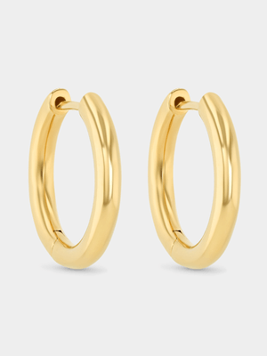 Gold Plated Sterling Silver Chunky Hoop Earrings