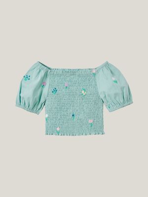 Cotton On Kids GIRL Blue Katelyn Short Sleeve Top