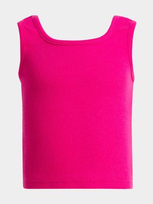 Jet Younger Girls Cerise Rib Vest