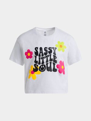 Jet Younger Girls White Sassy Little Soul Boxy T-Shirt