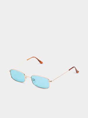 Men's Markham Rectangular Turquoise Sunglasses