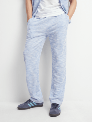 Men's Blue Boucle Co-Ord Pants