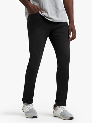 Jet Men's Black Slim Leg Denim Jeans