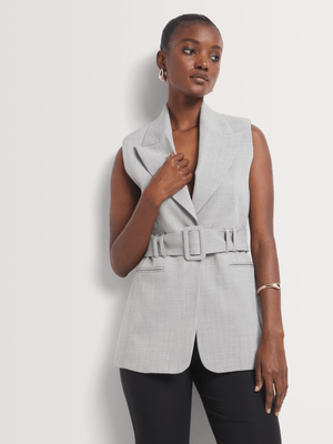 Vivienne Belted Sleeveless Blazer