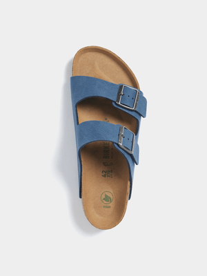 Birkenstock Men's Arizona Vegan Element-Blue Slide