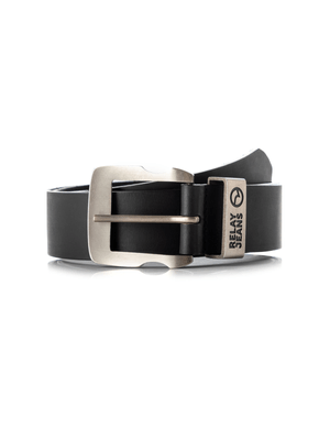 RJ Premium Leather Buckle Belt Black