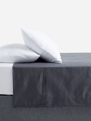 Jet Home Charcoal Flat Sheet