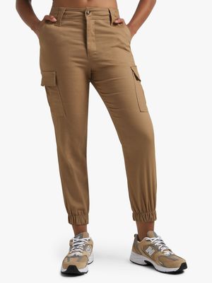 Women's Stone Utility Pants With Elastic Band