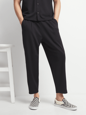 Men's Black Pleated Co-Ord Pants