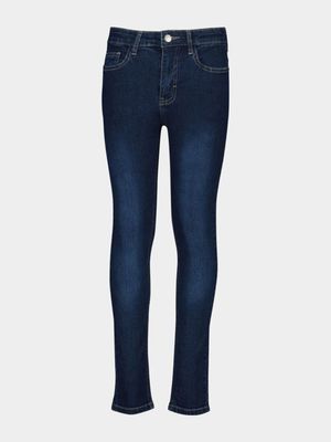 Younger Boy's Dark Blue Skinny Jeans