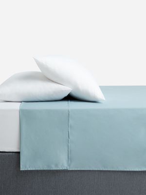 Jet Home Blue Percale 200TC Flat Sheet