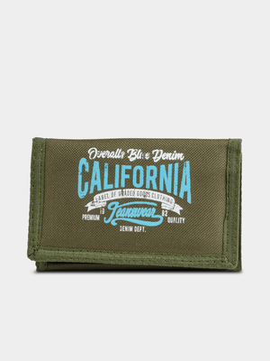 Boy's Green Velcro Wallet