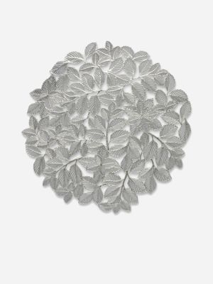 Floral PVC Placemat Silver 38cm