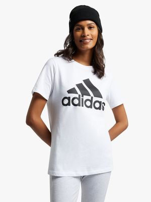 Women's adidas Big logo White/Black Tee